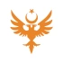 Çift Başlıklı Kartal ve Ay Yıldız Sticker 17x17 Cm Turuncu