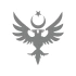 Çift Başlıklı Kartal ve Ay Yıldız Sticker 17x17 Cm Gri