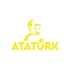 Atatürk Türk Bayrağı Sticker 17x17 Cm Sarı