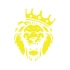 Kral Tacçlı Aslan Sticker 17x17 Cm Sarı