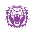 Kükreyen Aslan Sticker 17x17 Cm Mor
