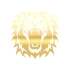 Kükreyen Aslan Sticker 17x17 Cm Gold
