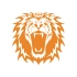 Kükreyen Aslan Sticker 17x17 Cm Turuncu