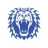 Kükreyen Aslan Sticker 17x17 Cm Mavi
