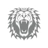 Kükreyen Aslan Sticker 17x17 Cm Gri