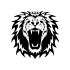 Kükreyen Aslan Sticker 17x17 Cm Siyah