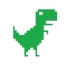 Piksel Dinozor Sticker 17x17 Cm Yeşil