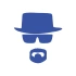 Mr. White Sticker 17x17 Cm Mavi