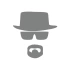 Mr. White Sticker 17x17 Cm Gri