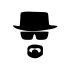 Mr. White Sticker 17x17 Cm Siyah