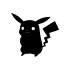Pikachu Araba Stickeri 17x17 Cm Siyah