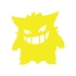 Pokemon Gengar Araba Stickeri 17x17 Cm Sarı