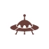 Ufo Araba Sticker 17x17 Cm Kahverengi