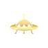 Ufo Araba Sticker 17x17 Cm Gold