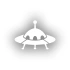 Ufo Araba Sticker 17x17 Cm Beyaz