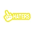 Haters Araba Sticker 17x17 Cm Sarı