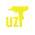 Uzi Araba Stickeri 17x17 Cm Sarı