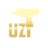 Uzi Araba Stickeri 17x17 Cm Gold
