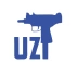 Uzi Araba Stickeri 17x17 Cm Mavi