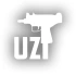 Uzi Araba Stickeri 17x17 Cm Beyaz