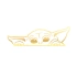 Baby Yoda Araba Stickeri 17x17 Cm Gold
