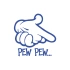 Pew Pew Araba Stickeri 17x17 Cm Mavi