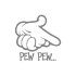 Pew Pew Araba Stickeri 17x17 Cm Gri