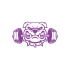 Bulldog Araba Sticker 17x17 Cm Mor