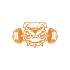 Bulldog Araba Sticker 17x17 Cm Turuncu