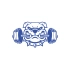 Bulldog Araba Sticker 17x17 Cm Mavi