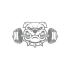 Bulldog Araba Sticker 17x17 Cm Gri