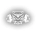 Bulldog Araba Sticker 17x17 Cm Beyaz