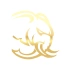 Kızgın Fil Araba Sticker 17x17 Cm Gold