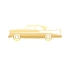 Klasik Araba Araba Sticker 17x17 Cm Gold