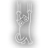 Tutunmaya Çalışan Kedi Araba Sticker 17x17 Cm Beyaz