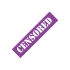 Censored Araba Sticker 17x17 Cm Mor