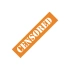 Censored Araba Sticker 17x17 Cm Turuncu