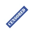 Censored Araba Sticker 17x17 Cm Mavi