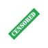 Censored Araba Sticker 17x17 Cm Yeşil