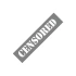Censored Araba Sticker 17x17 Cm Gri