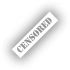 Censored Araba Sticker 17x17 Cm Beyaz