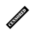 Censored Araba Sticker 17x17 Cm Siyah