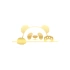 Panda Araba Sticker 17x17 Cm Gold
