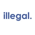 İllegal Araba Sticker 17x17 Cm Mavi