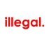 İllegal Araba Sticker 17x17 Cm Kırmızı