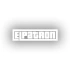 Elpatron Araba Sticker 17x17 Cm Beyaz