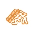 Arabama Dokunma Araba Sticker 17x17 Cm Turuncu