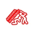 Arabama Dokunma Araba Sticker 17x17 Cm Kırmızı