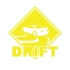 Drift Araba Sticker 17x17 Cm Sarı