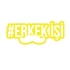 Erkek İşi Araba Sticker 17x17 Cm Sarı
